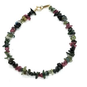 Tourmaline bracelet k18 Multicolor stone.